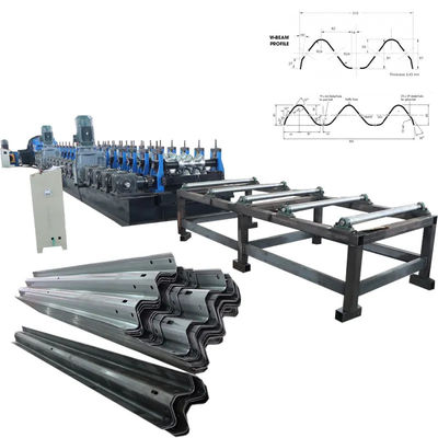 comprar 40# Máquina de moldagem de corrimão rodoviário 1.0 mm ~ 5.0 mm Máquina de moldagem de rolos CNC online manufacture